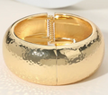 Chunky Hammered Gold Bangle
