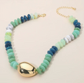 Turquoise Beaded Statement Necklace