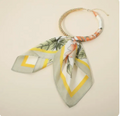 Scarf Double Bubble Chain Necklace - Orange