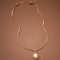 Gold Minimal Pearl Necklace