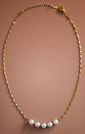 Gold Multi Pearl Necklace