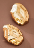 Gold Textured Earrings