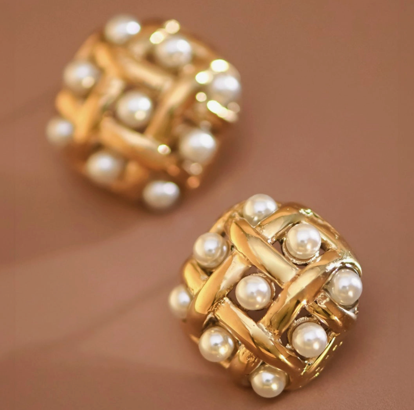 Pearl Woven Earrings