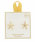 18K Gold Starfish Studs