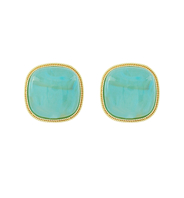 Mint Stone Earrings