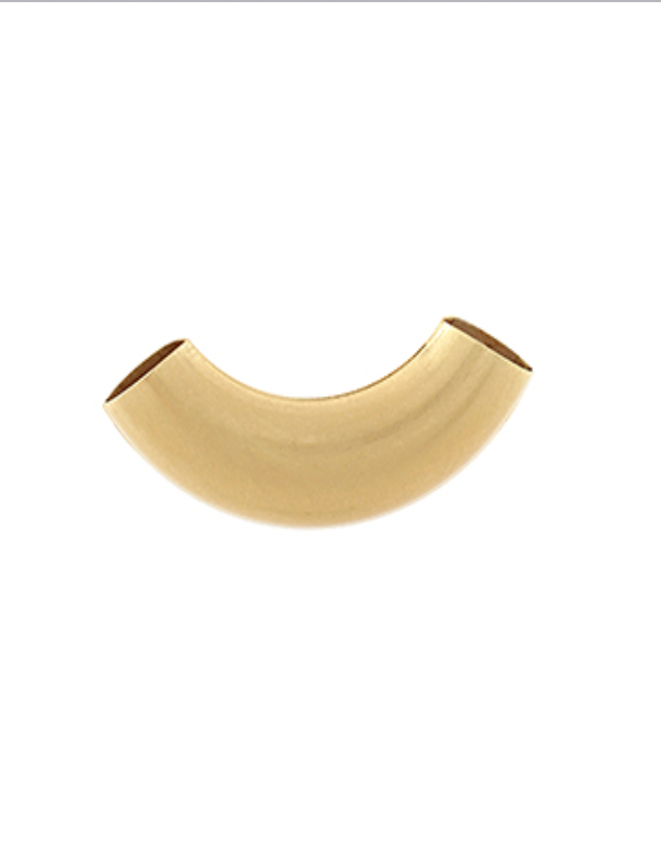 Gold Curved Tube Scarf Enhancer