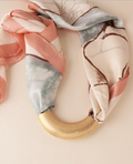 Gold Curved Tube Scarf Enhancer