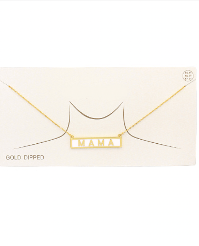 MAMA Letter Bar Necklace