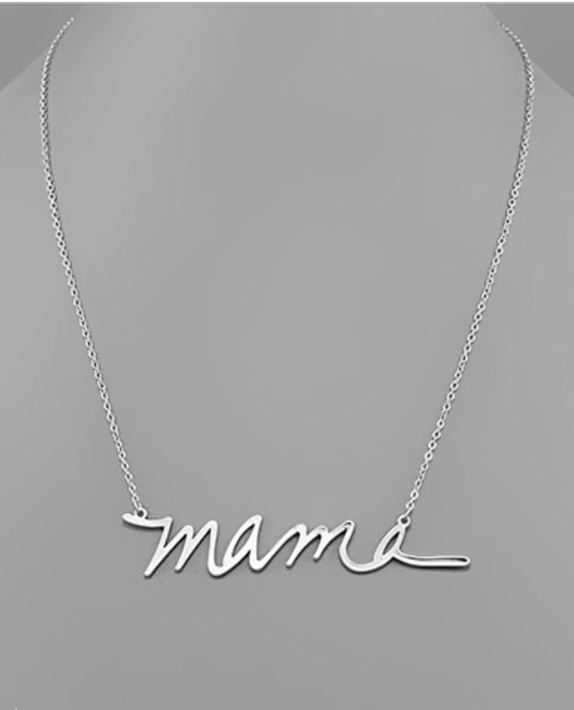 Silver MAMA Necklace