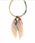 Scarf Collar Necklace - Ivory Multi