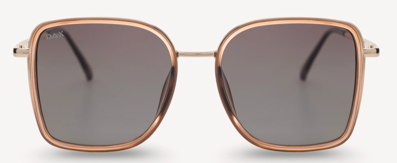 Elle Brown Polarized Oversized Sunglasses