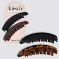 Kitsch Banana Clip 2pc- Black & Tort