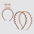 Kitsch Recycled Plastic Zig Zag Headband 2pc - Neutral