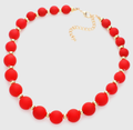 Red Ball Cluster Necklace