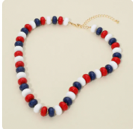 Patriotic Beaded Necklace