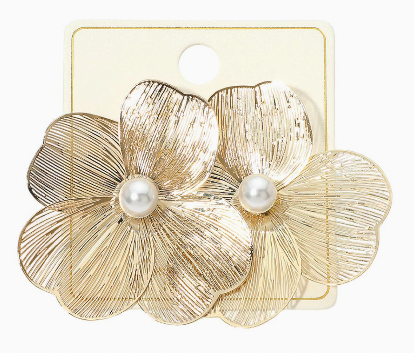 Floral Bloom Gold Earrings