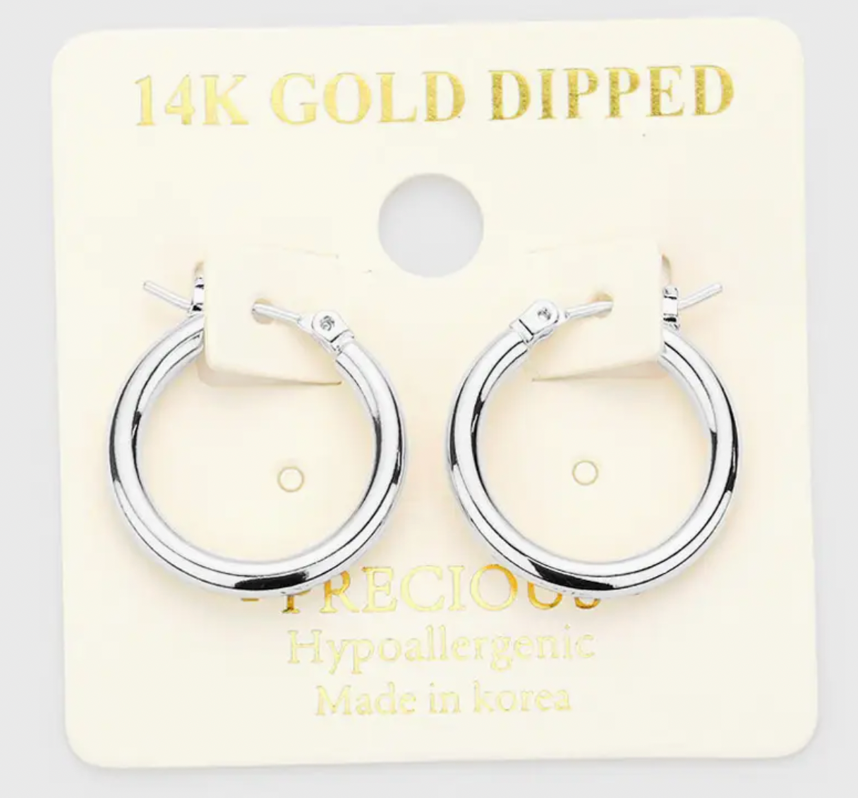 Silver Metal Hoops