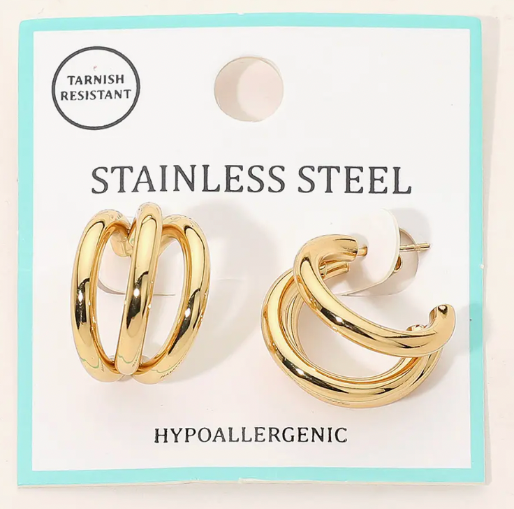 Triple Hoop Earrings