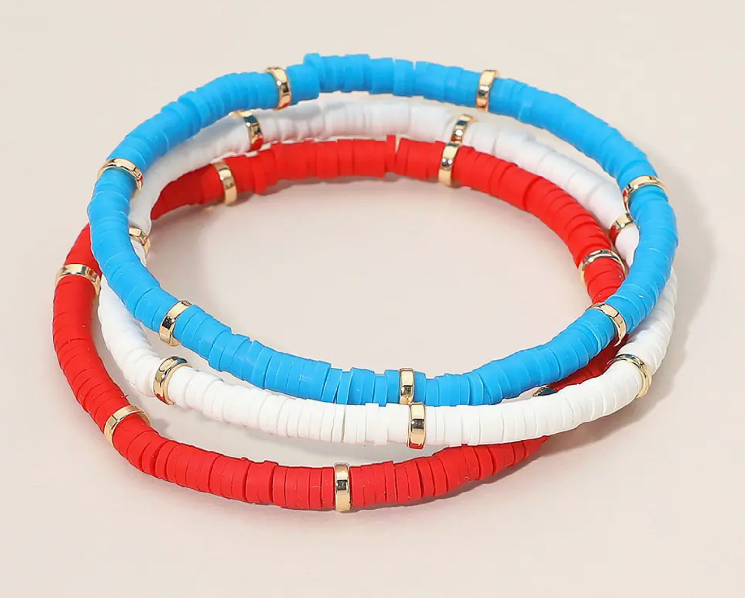 Patriotic Beaded Bracelet Set