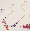 USA Flag Charm Necklace