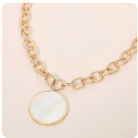 Mother Of Pearl Pendant Necklace