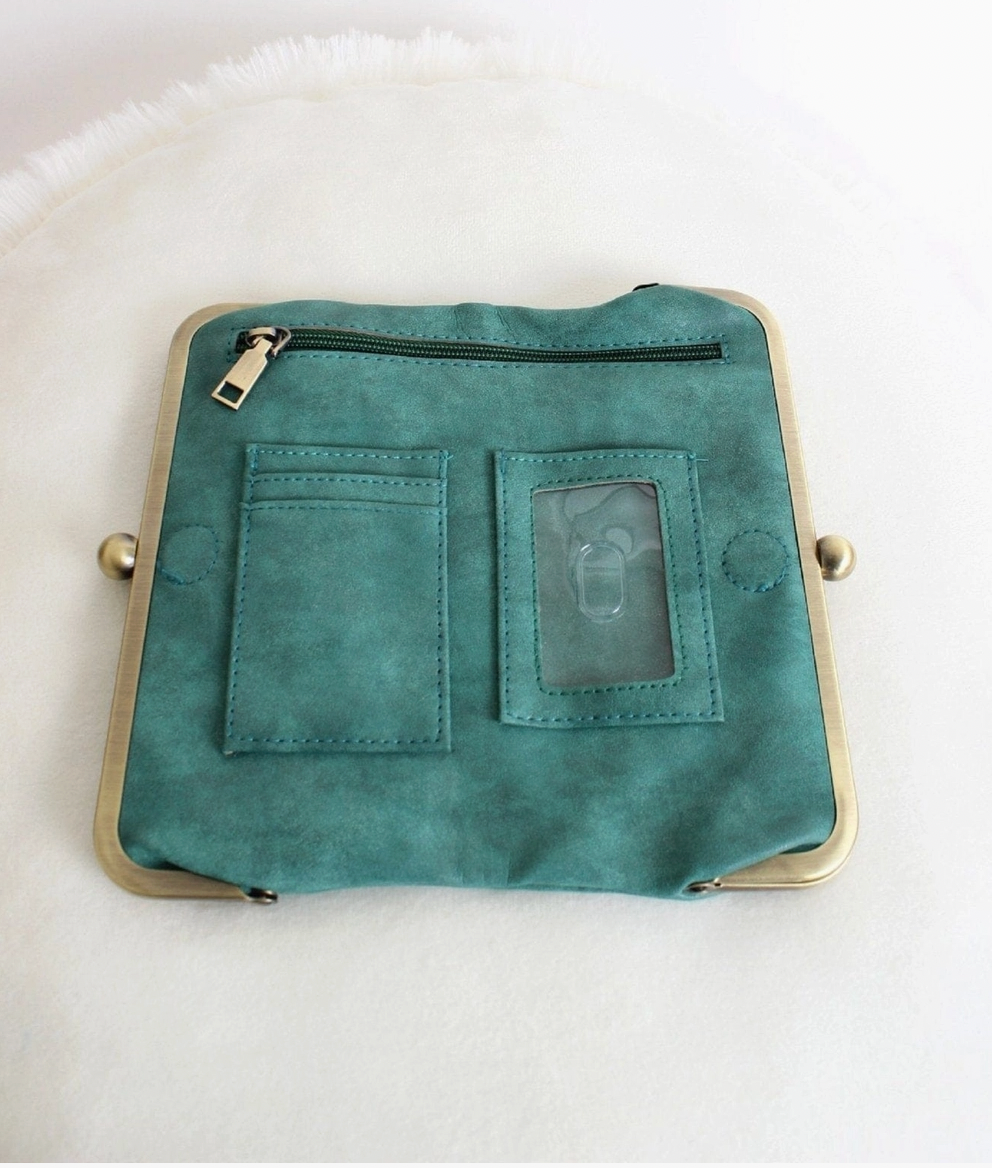 Black Kiss Lock Clutch