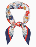 Navy Floral Print Bandana Scarf
