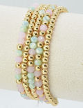 Mint Glass Bead Bracelet Set