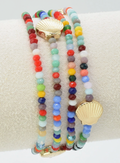 Multi Beaded Shell Bracelet Set