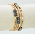 Black Accent Bead Bracelet Set