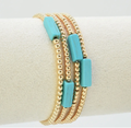 Turquoise Accent Bead Bracelet Set