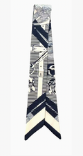 Navy Buckle Scarf