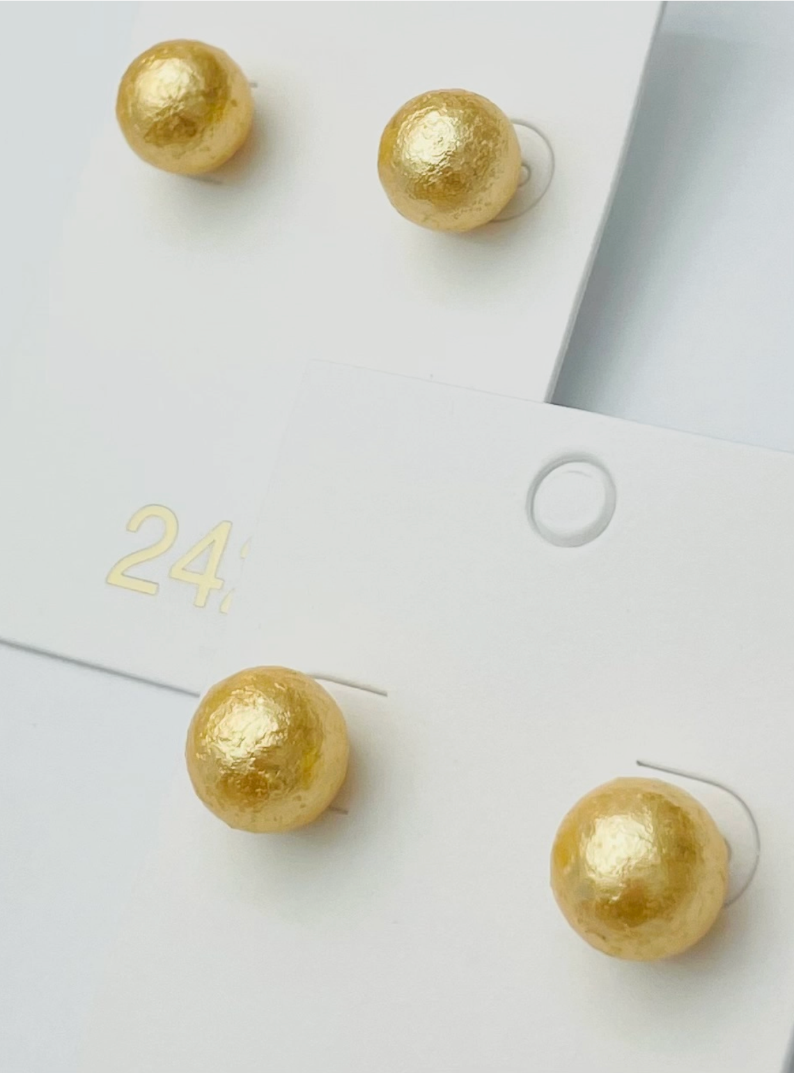 Gold Mache' Studs