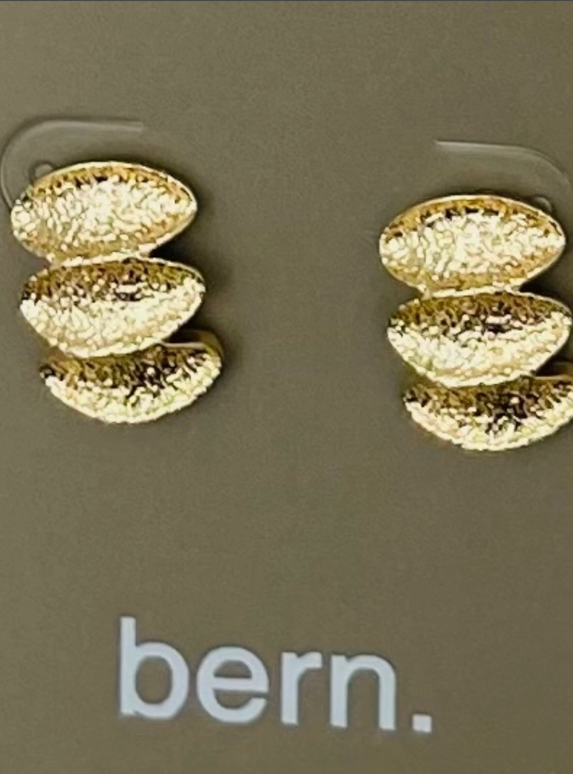 Gold Three-Stack Studs