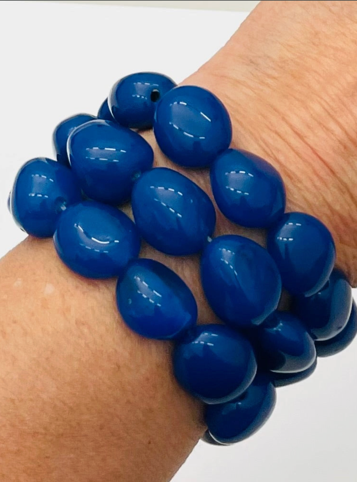 Cobalt Beaded Bracelet Set