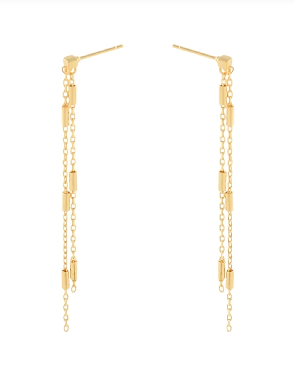 Gold Layered Chain Earrings