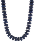 Navy Marble Rondelle Bead Necklace