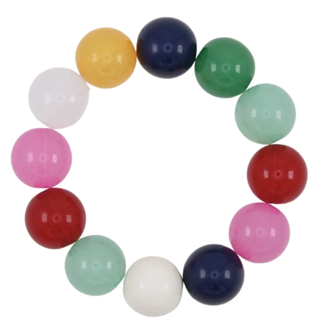 Multi Colored Ball Beaded Bracelet
