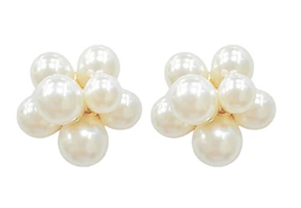 Pearl Cluster Earrings