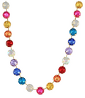 Multi Color 12mm Rhinestone Necklace
