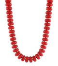 Red Marble Rondelle Bead Necklace