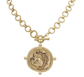 Bulldog Head Medallion Necklace
