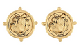 Bulldog Face Coin Earrings