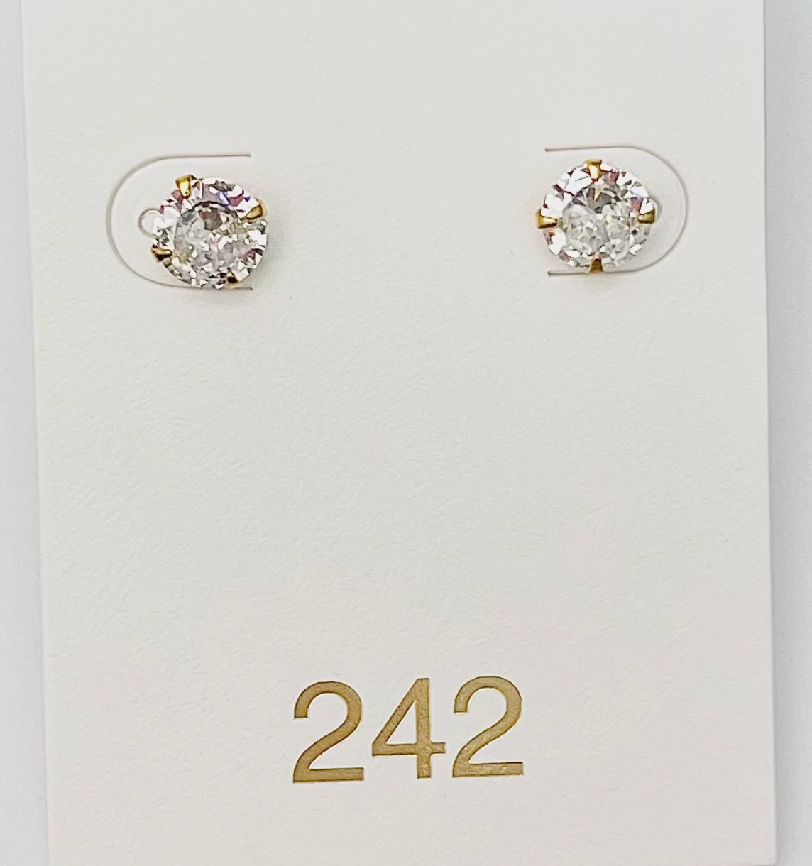 5mm Cz Stud - Gold Filled