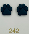 Navy Paw Studs