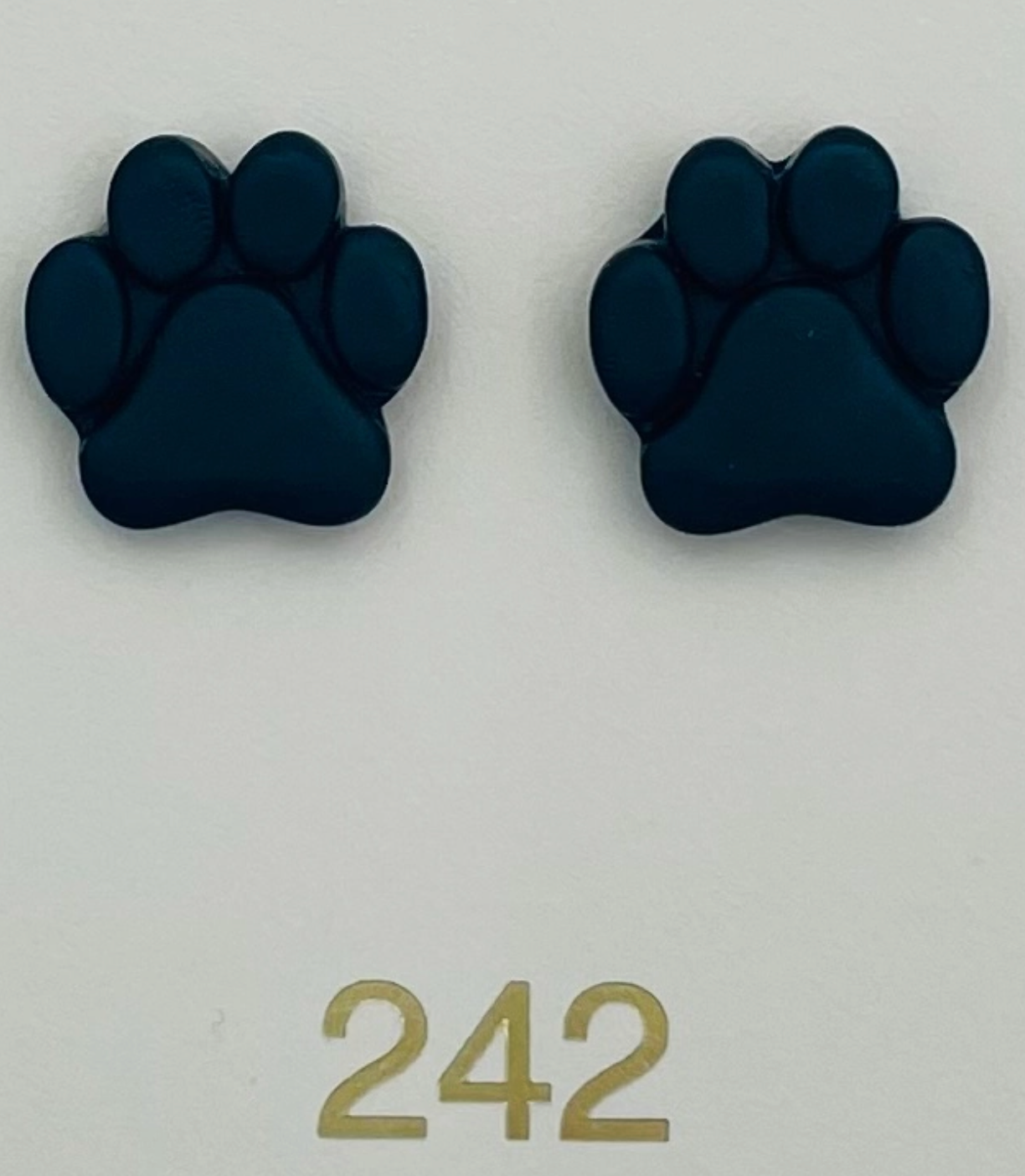 Navy Paw Studs