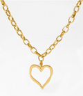 Open Heart Statement Necklace