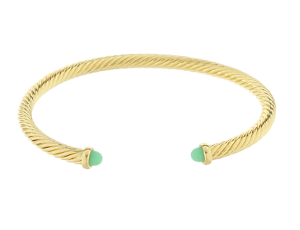 Turquoise 4MM Cable Wire Cuff