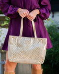 Sophie Champagne Pop Zippered Tote